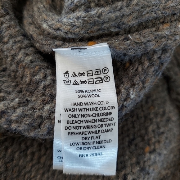 Cynthia Rowley Wool Blend Cowl-Neck Sweater Kangaroo Pockets Rounded Hem Tunic M - Picture 12 of 14